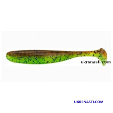 Съедобный силикон Keitech Easy Shiner 3 (упаковка 10 шт) 401 Green Pumpkin/Chartreuse